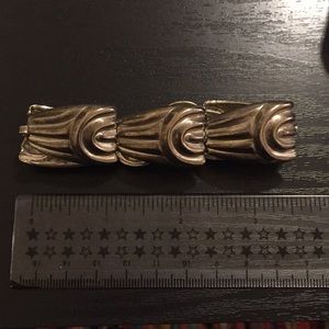 Vintage silver color metal bangle bracelet